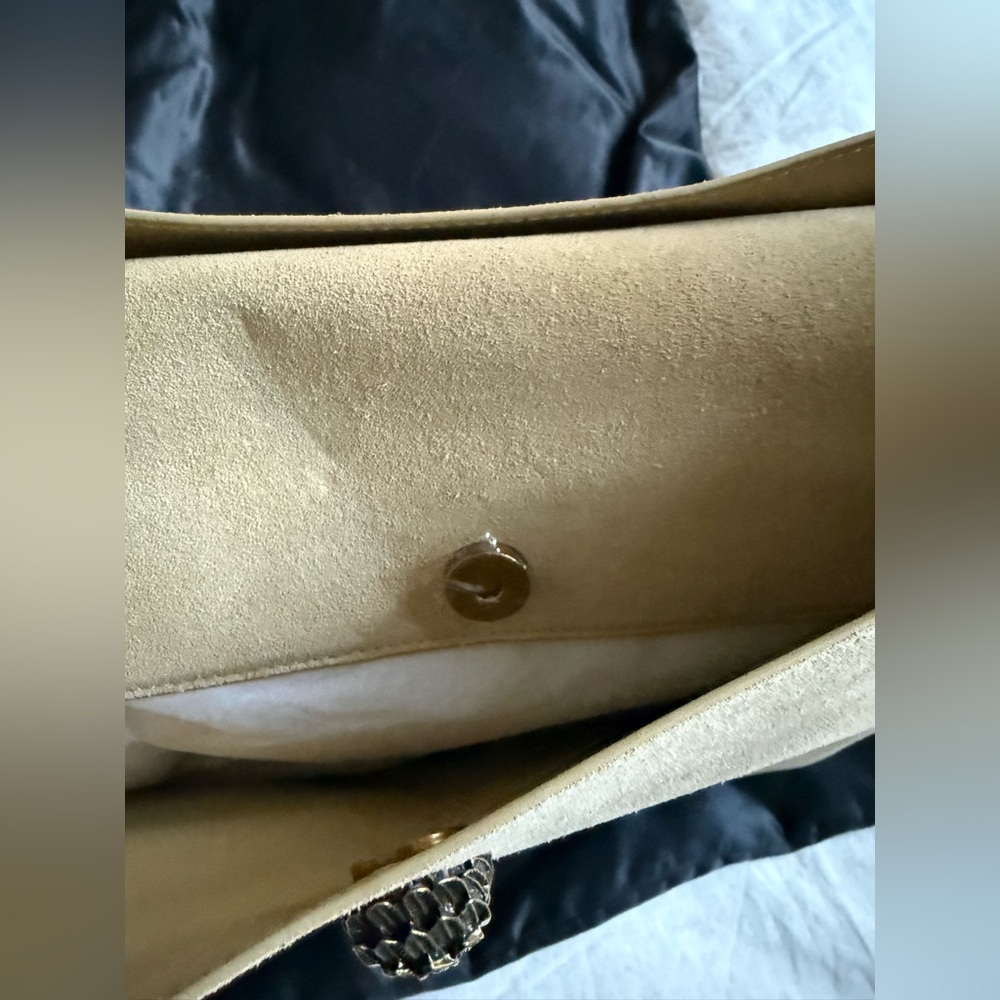 LARGE BOND HOBO BAG - KURT GEIGER LONDON excellent beige suede 💛 - Picture 9 of 16